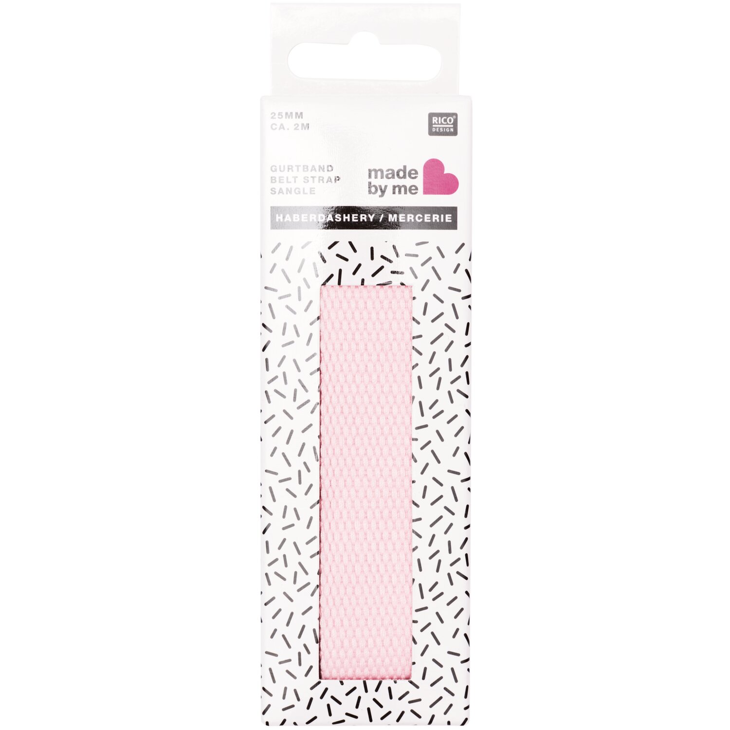 Gurtband 25mm 2m Farbe Rosa von Rico Design