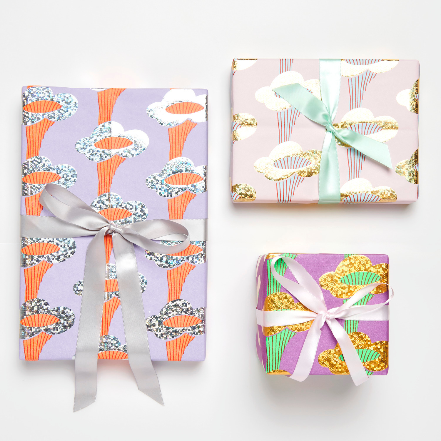 Geschenkpapier Pfifferlinge Violett Geschenkpapier Pfifferlinge Violett