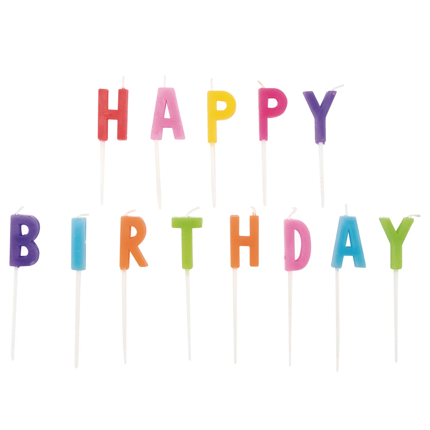 Kerzen Happy Birthday Mehrfarbig 13 Stück von Rico Design
