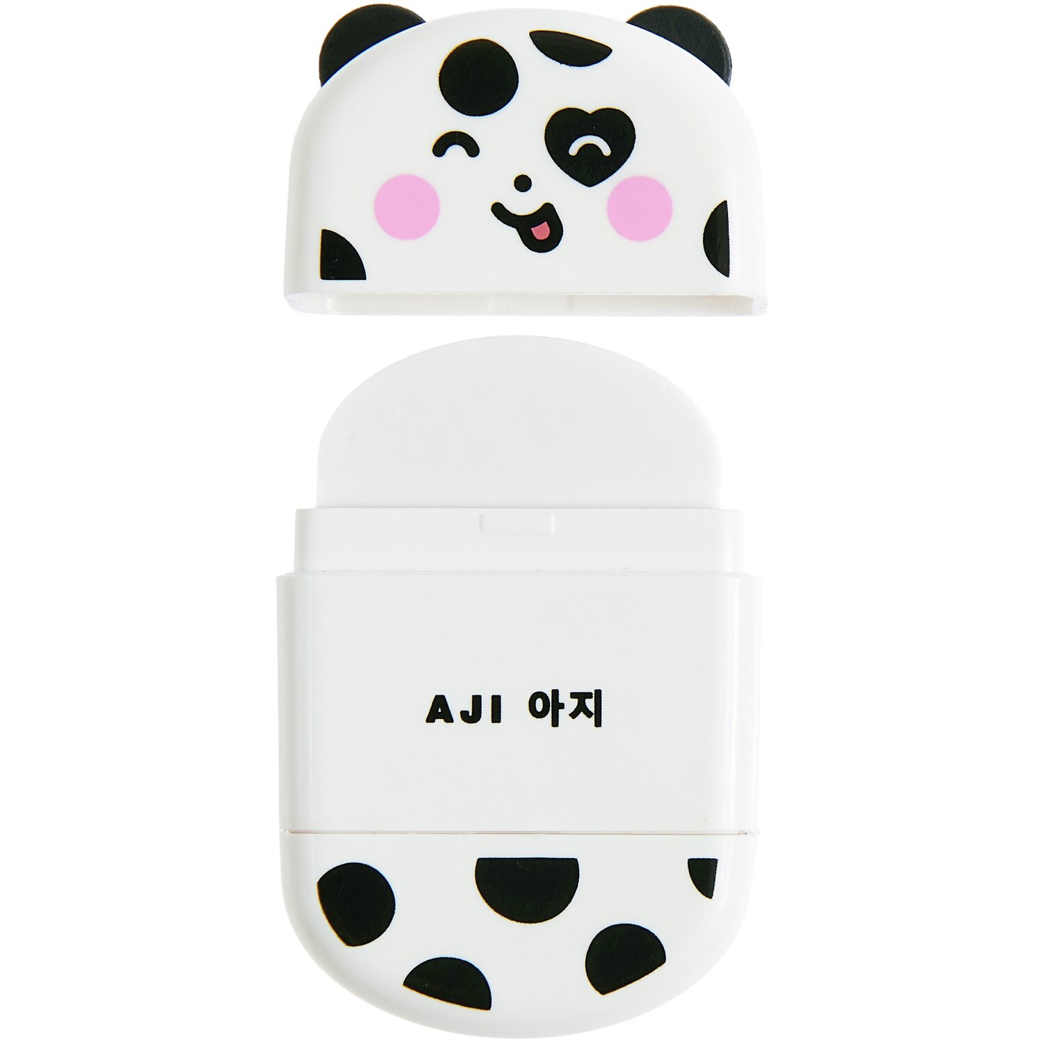 Paper Poetry Radiergummi mit Anspitzer Hund, weiß mit schwarzen Punkten, 32x18x51mm.