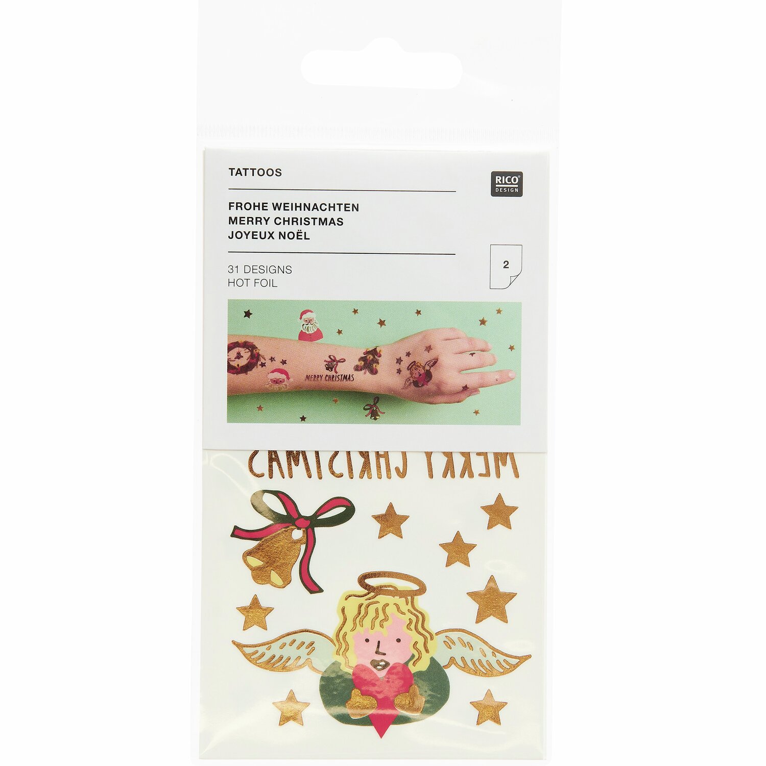 Tattoos Weihnachten 2 Bögen von Rico Design