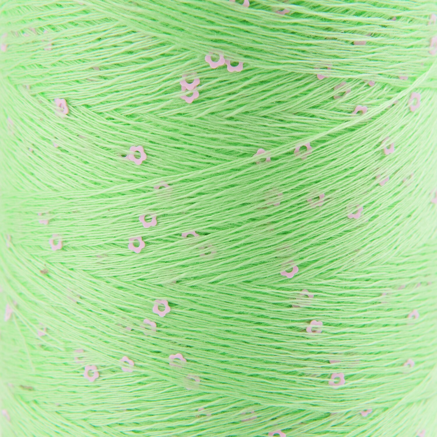 Creative Make It Blümchen: Grünes Garn mit kleinen Blümchen von Rico Design, 25g 375m.