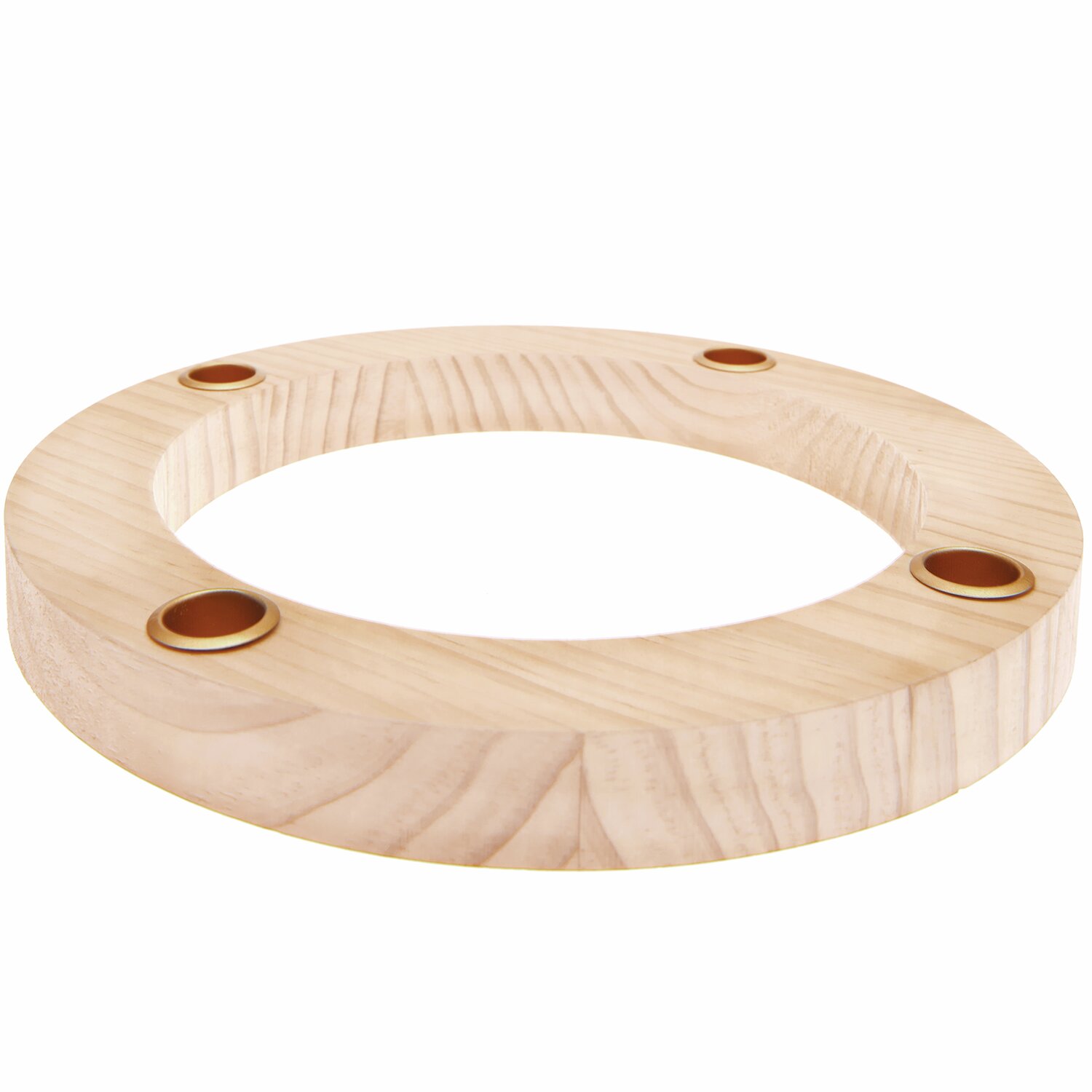 Adventskranz Holz natur: Schlichter, runder Kerzenhalter aus hellem Holz von Rico Design. Ideal für festliche Dekorationen.