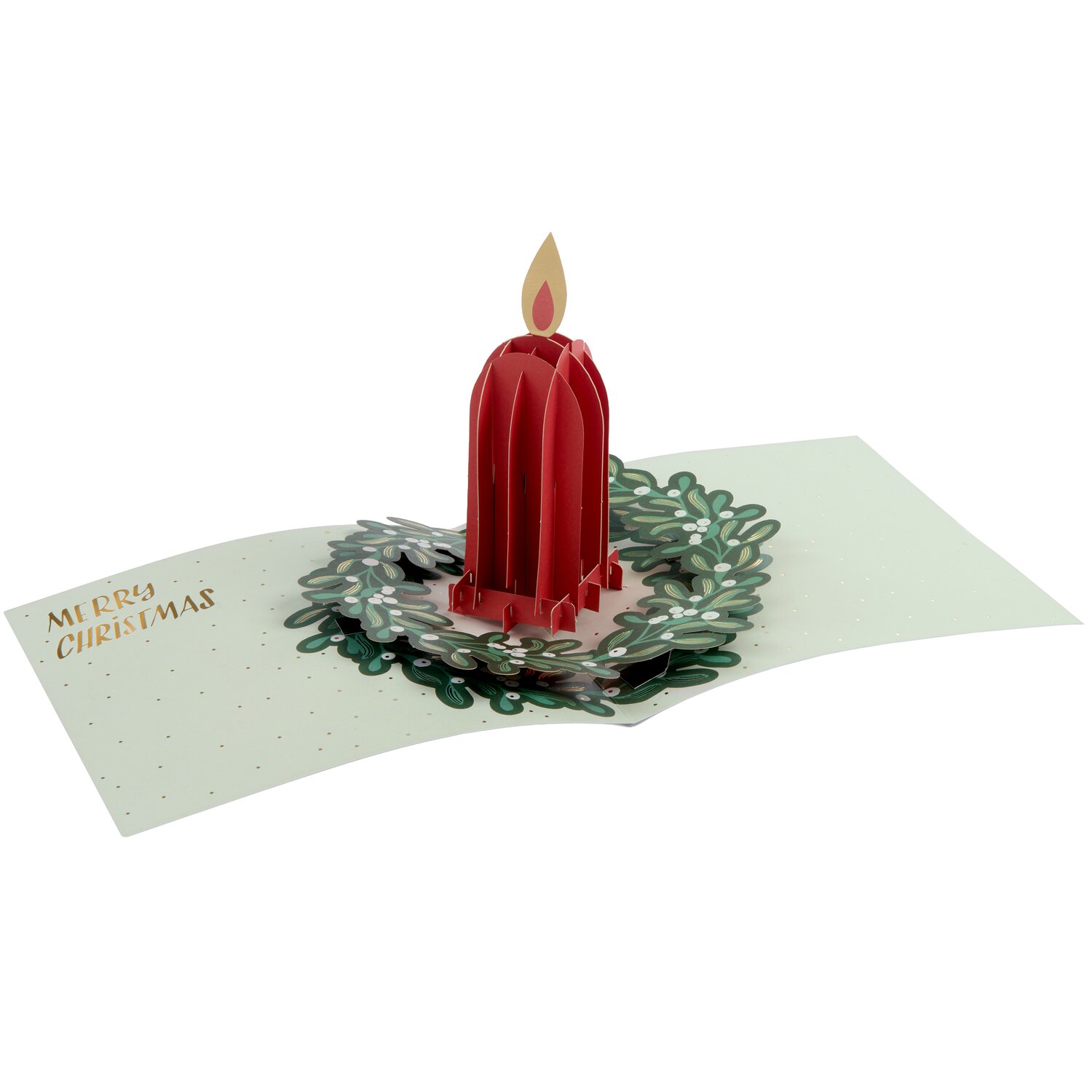 Paper Poetry Pop Up Karte Advent quadratisch Kranz mit Kerze 16x16cm von Rico Design
