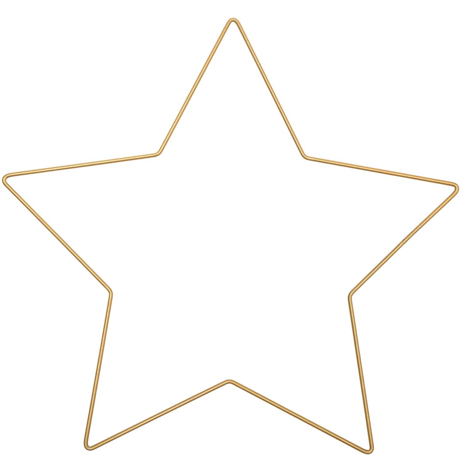 Metallring Stern gold von Rico Design: Ein dekorativer, goldener Stern aus Metall in minimalistischer Form. Ideal für kreative Dekorationen.