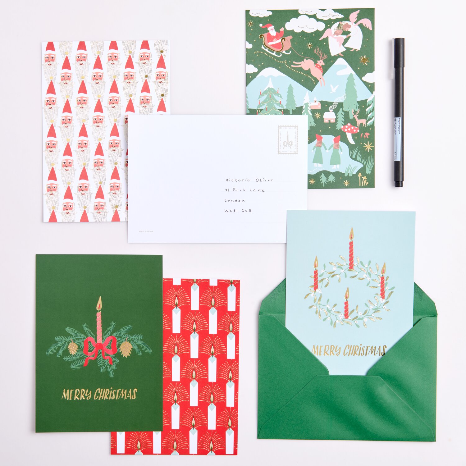 Paper Poetry Postkartenblock Advent Advent 10 Karten von Rico Design