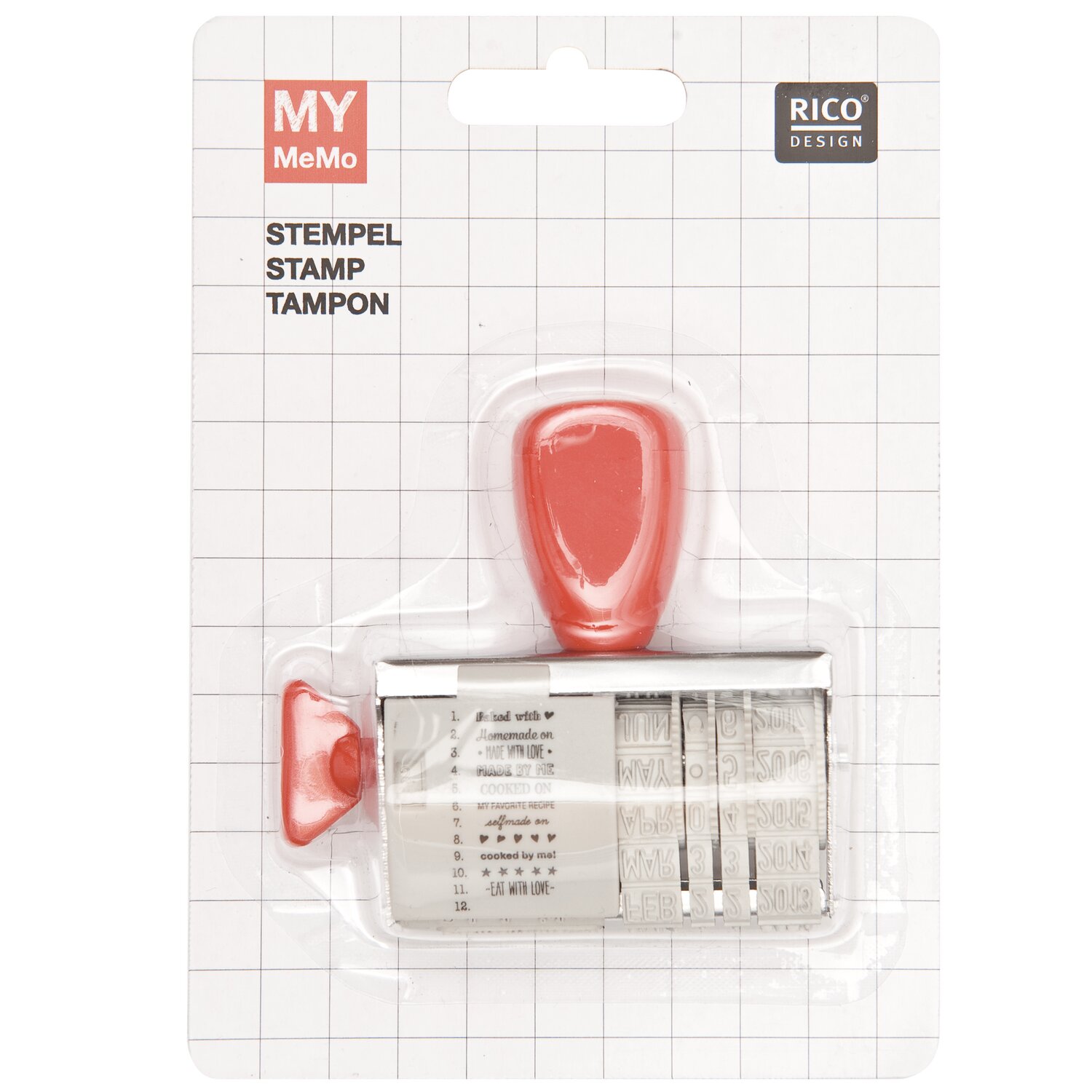 Paper Poetry Datumsstempel Homemade 8x8cm von Rico Design