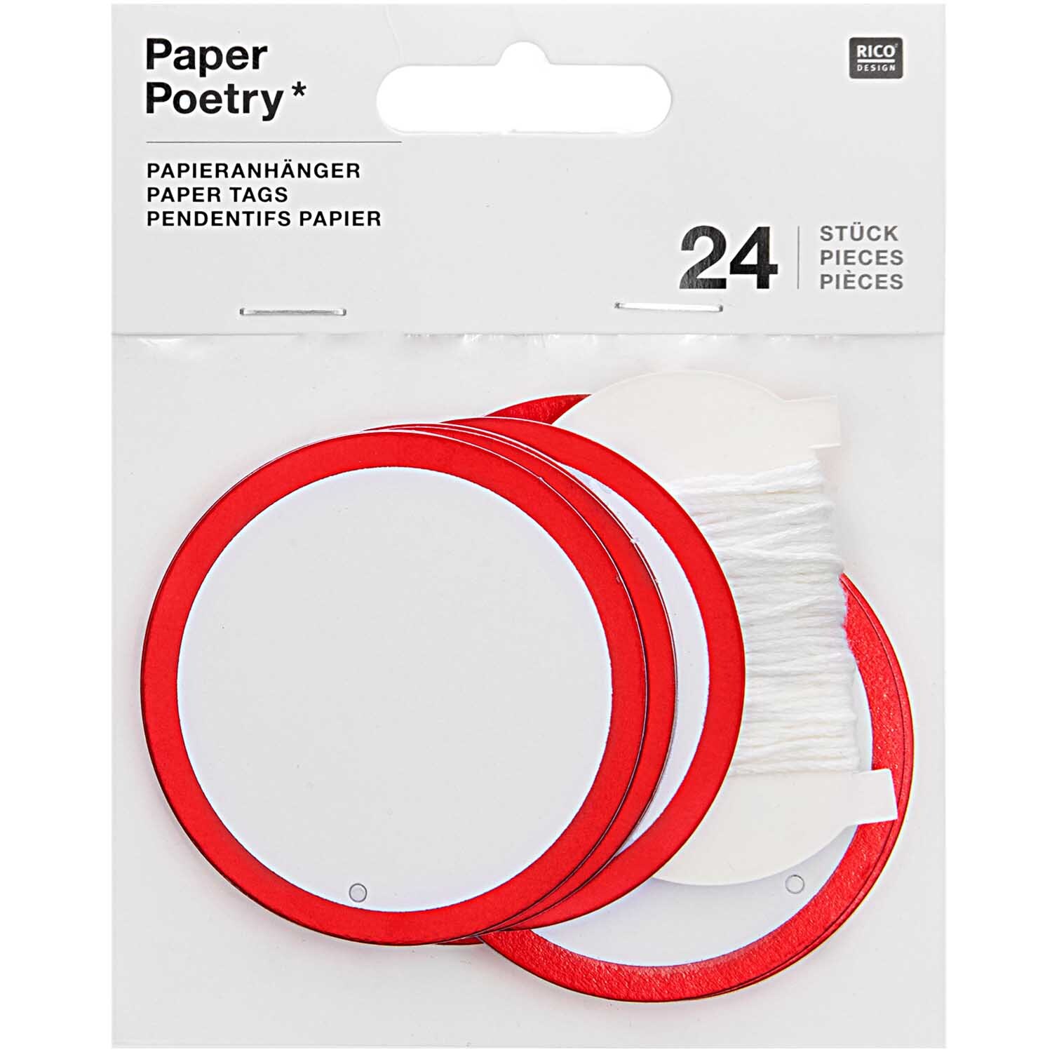 Paper Poetry Papieranhänger Kreis mit Hot Foil 6cm 24 Stück Paper Poetry Papieranhänger Kreis mit Hot Foil 6cm 24 Stück