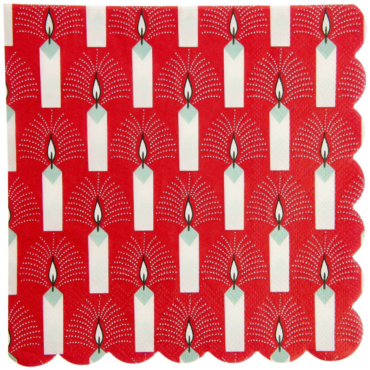 Servietten Advent Kerzenschein Rot 20 Stück 32x31,5cm von Rico Design