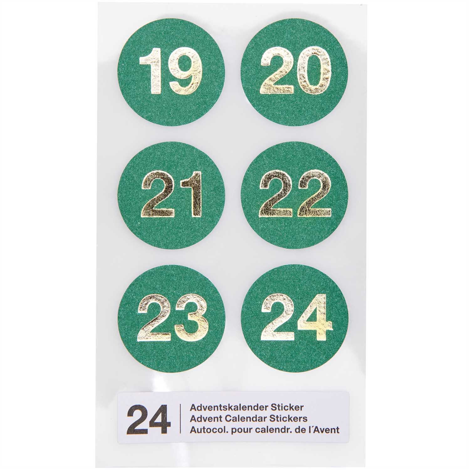 Paper Poetry Adventskalender Sticker Zahlen 1-24 Paper Poetry Adventskalender Sticker Zahlen 1-24