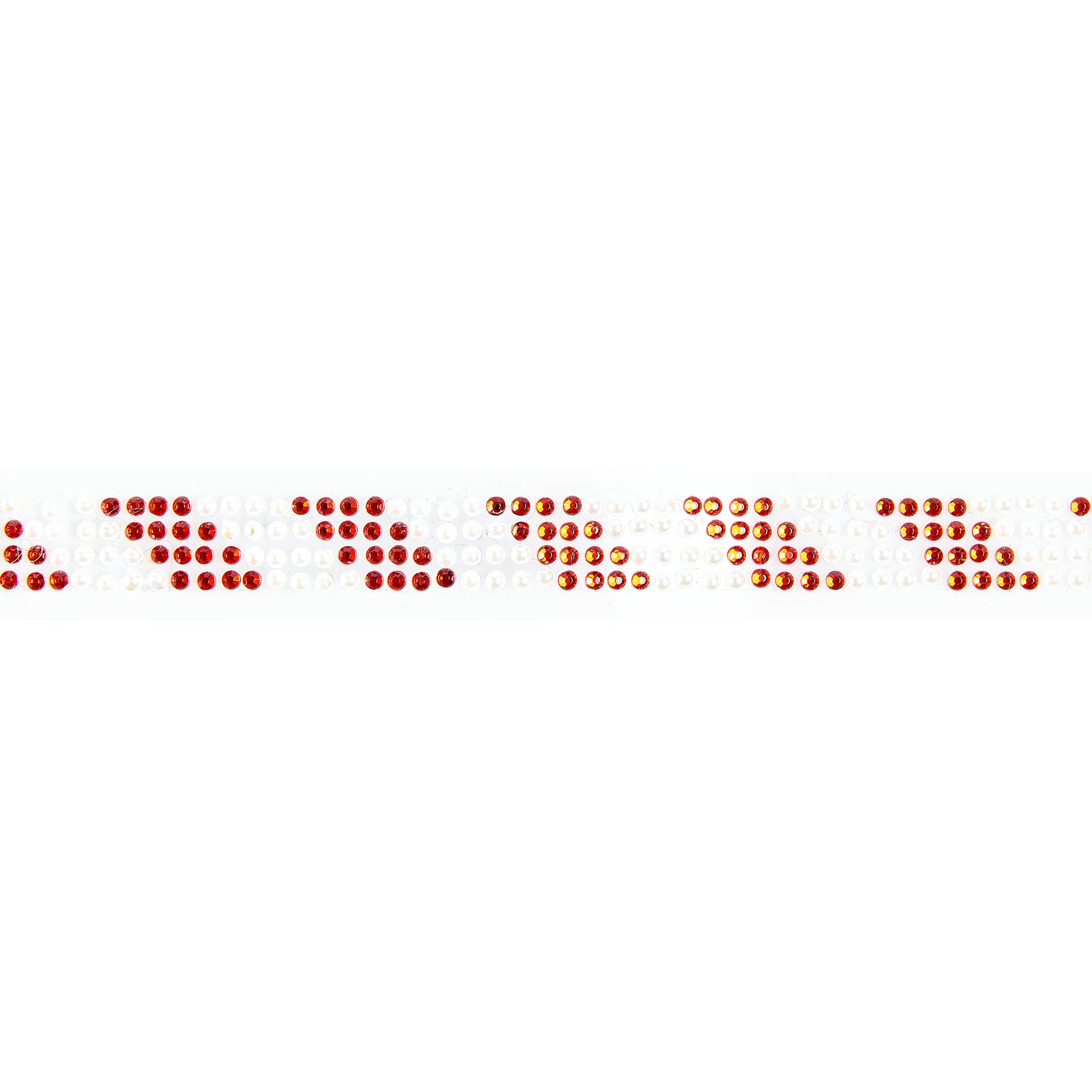 Tape Strass Perlen Stripes Rot/Weiß 1,9x50cm von Rico Design