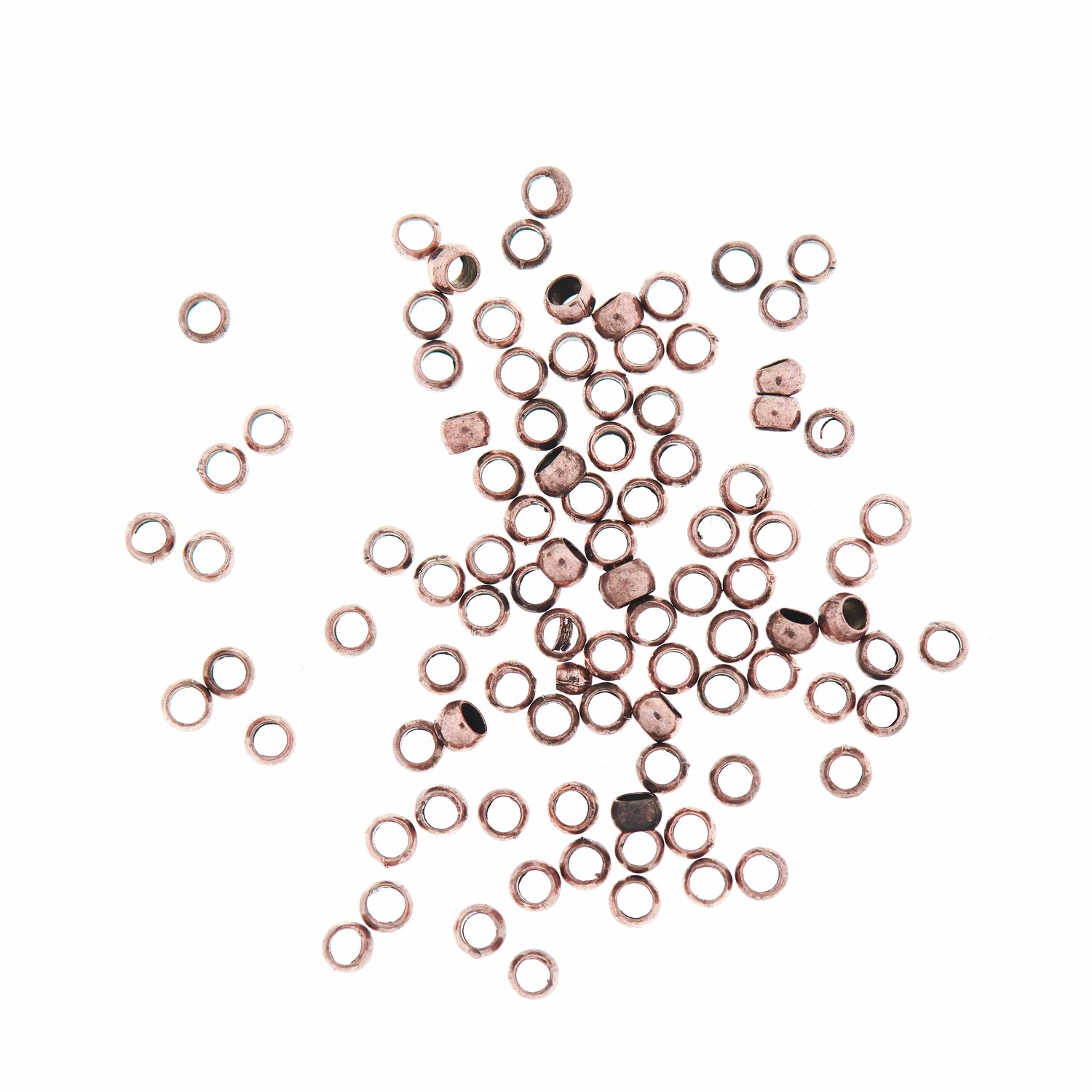 QuetschPerle kupferfarbig 2mm 100 Stück