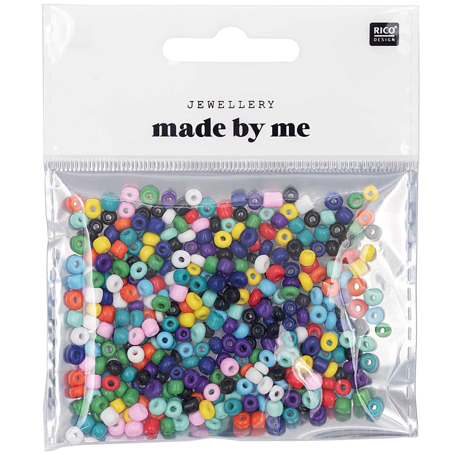 Keramik-Perlen natur multicolor 3mm 30g von Rico Design