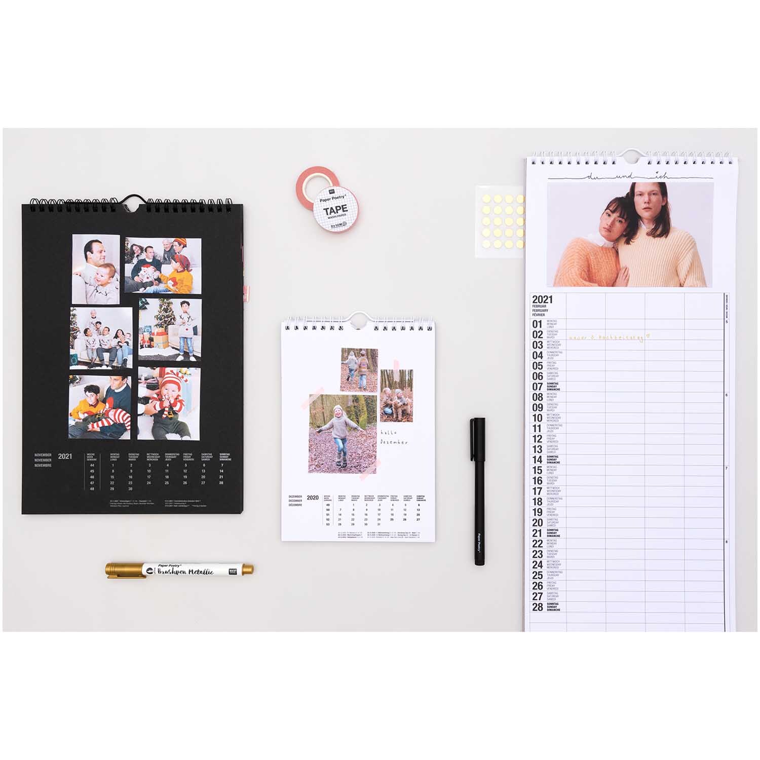 Paper Poetry Kalender 2025 DIN A4 schwarz von Rico Design Paper Poetry Kalender 2025 DIN A4 schwarz von Rico Design