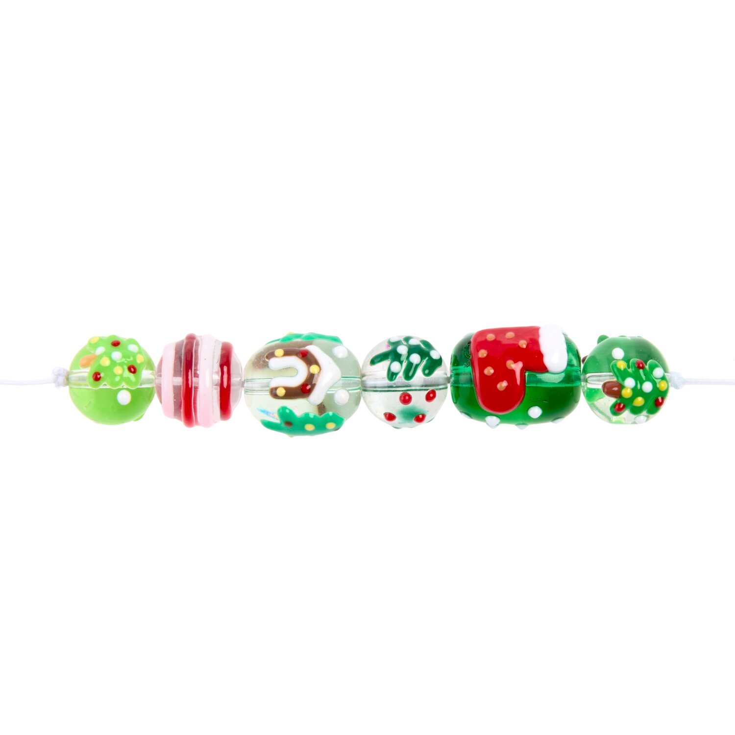Glasperlen Advent grün 6 Stück von Rico Design