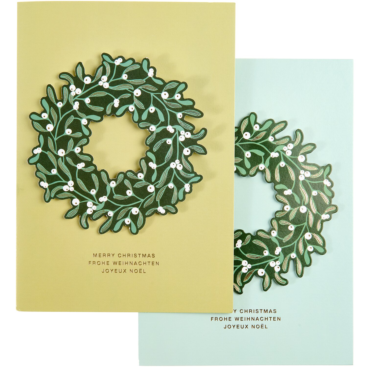  3D-Kartenset A5 Advent Kranz Mint/Gold von Rico Design
