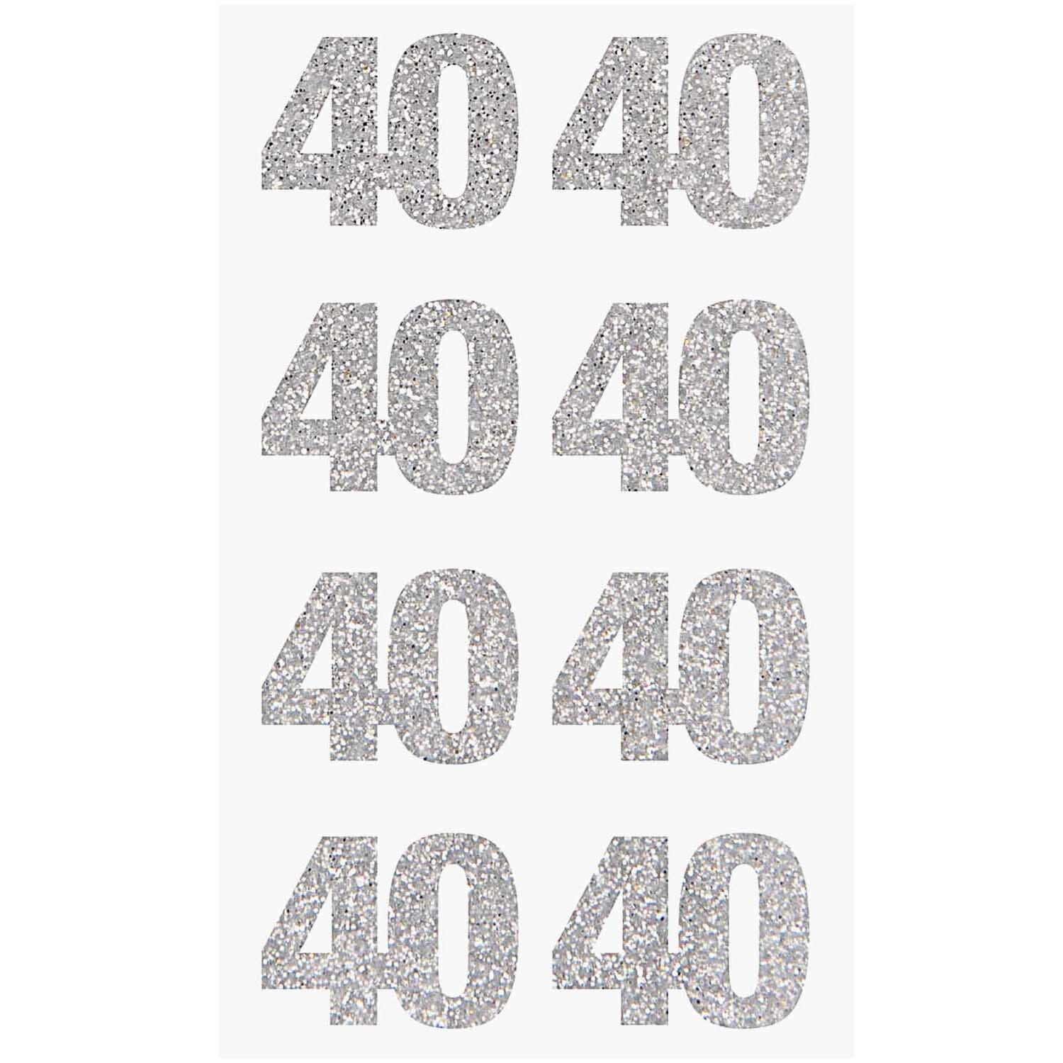 Paper Poetry Glittersticker 40 silber