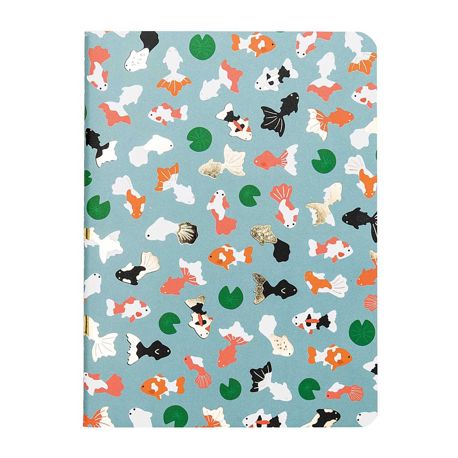Paper Poetry Notizbücher Jardin Japonais Koi & Katze A6 punktkariert 40 Seiten 2 Stück von Rico Design