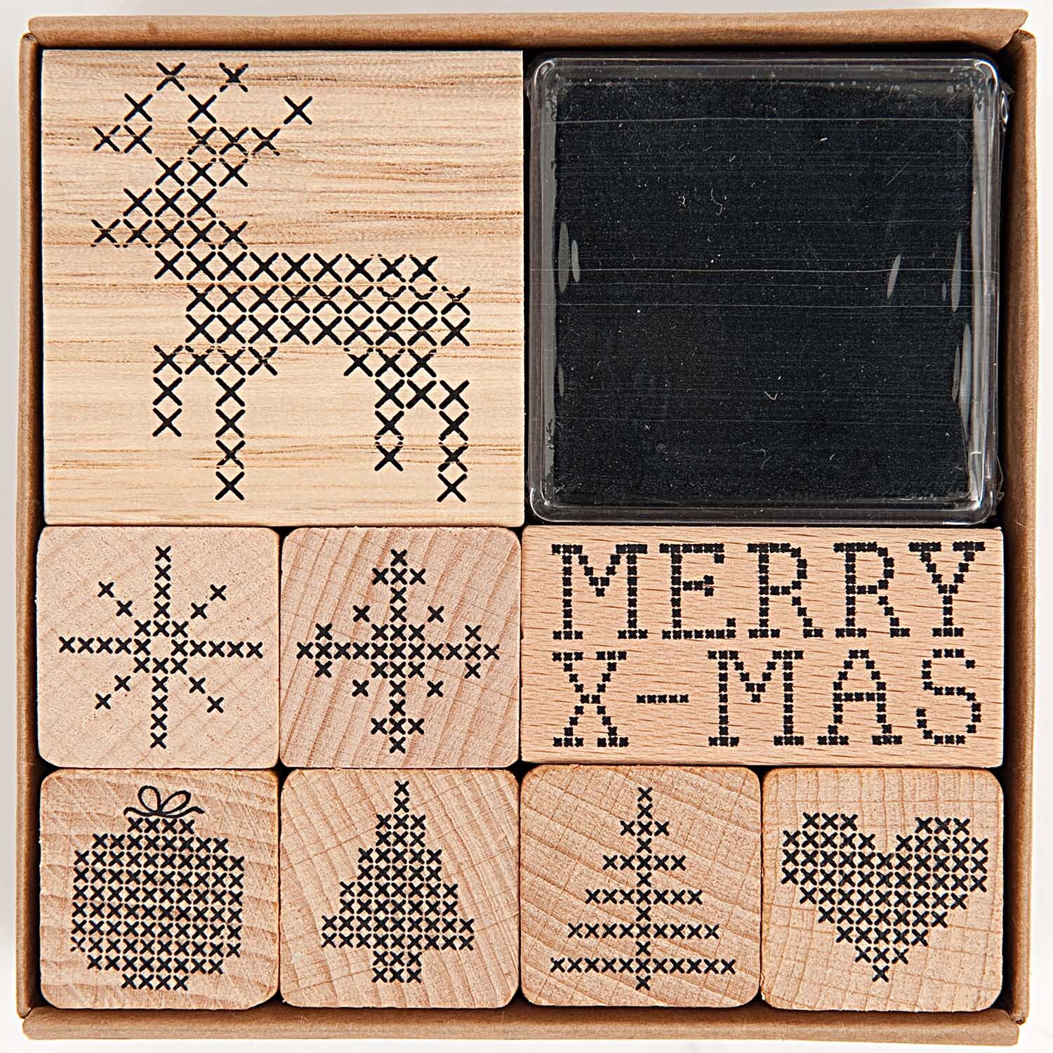 Paper Poetry Stempelset Weihnachten Kreuzstich