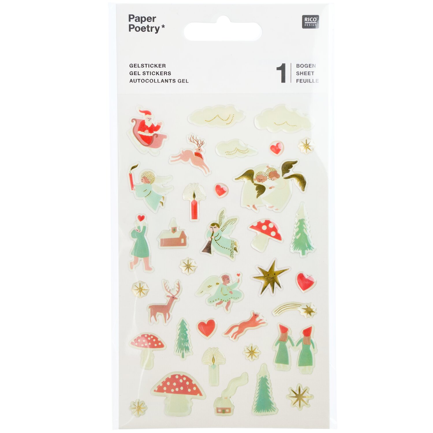 Paper Poetry Gelsticker Advent Advent 1 Bogen von Rico Design