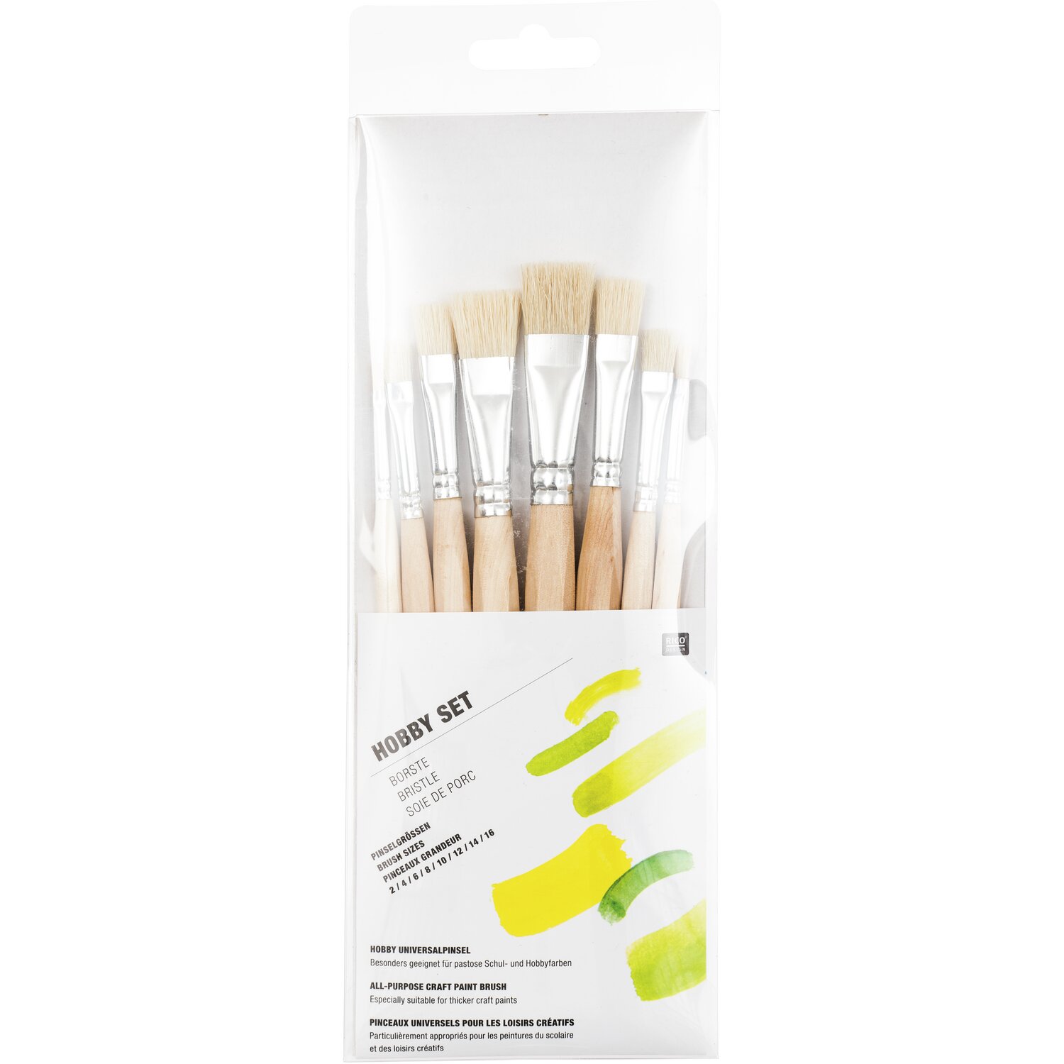 Pinsel Hobby Borsten Set 8-teilig von Rico Design