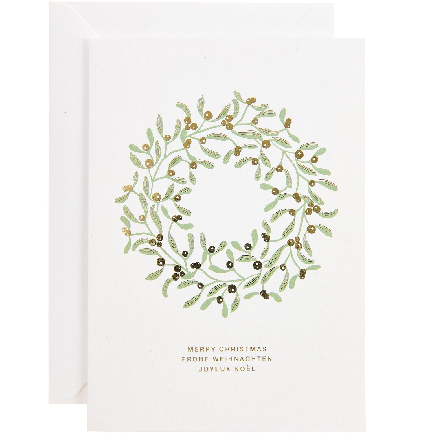 Grußkarte Advent Kranz Offwhite B6 von Rico Design