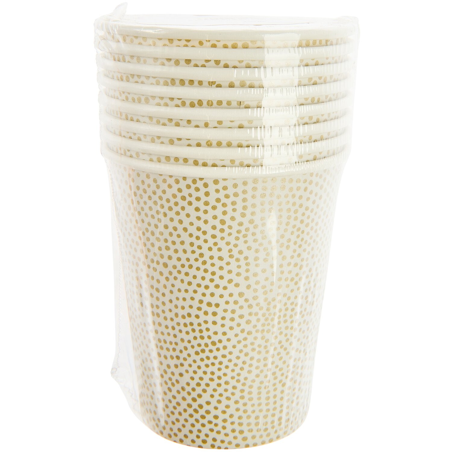 Pappbecher Pünktchen Gold 8 Stück 250ml von Rico Design