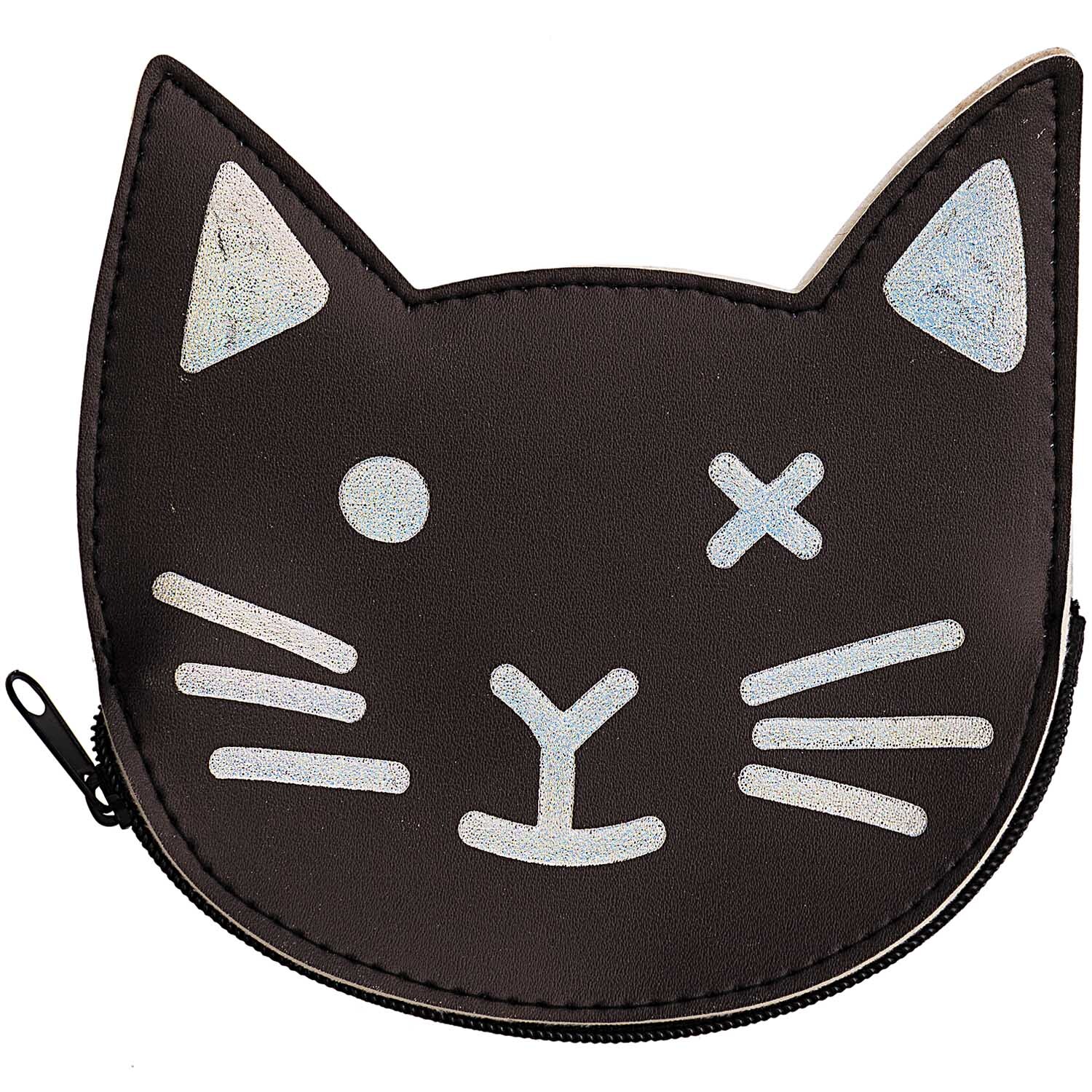 Paper Poetry Geldbeutel Katze schwarz 0,5x12x12cm von Rico Design