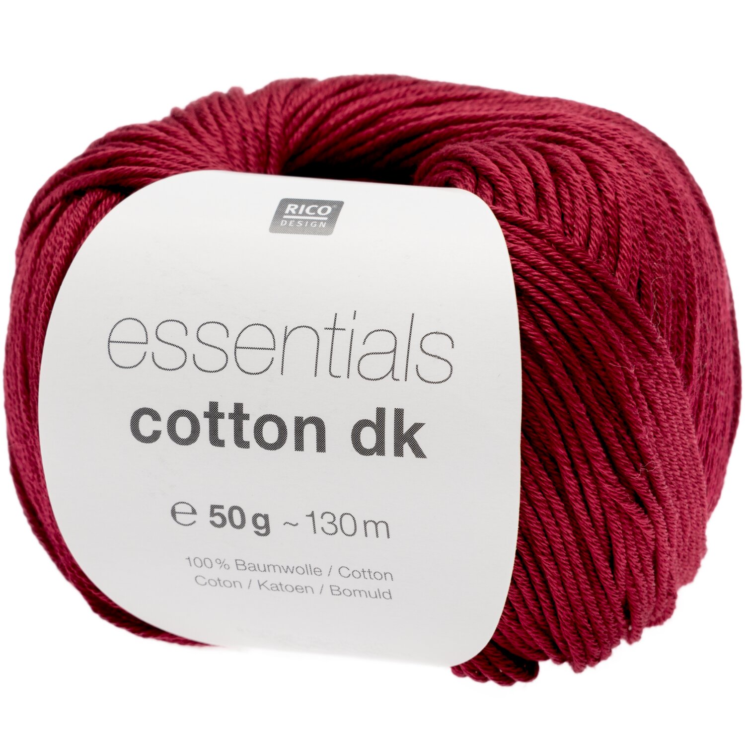 Essentials Cotton dk 50g 120m Farbe Kirsch von Rico Design