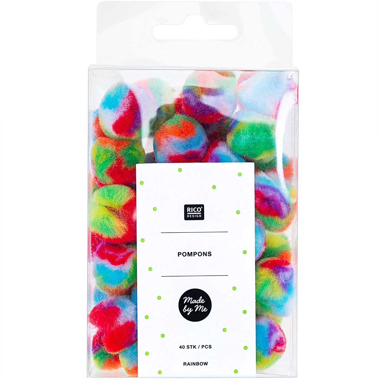 Pompons Regenbogen 25mm 40 Stück Pompons Regenbogen 25mm 40 Stück