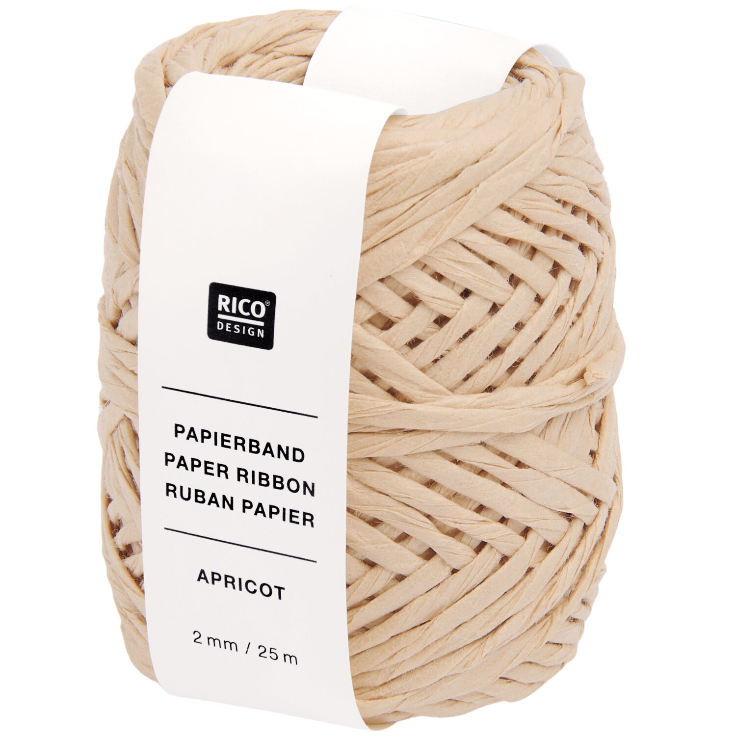 Papierband 2mmx25m Farbe Apricot von Rico Design