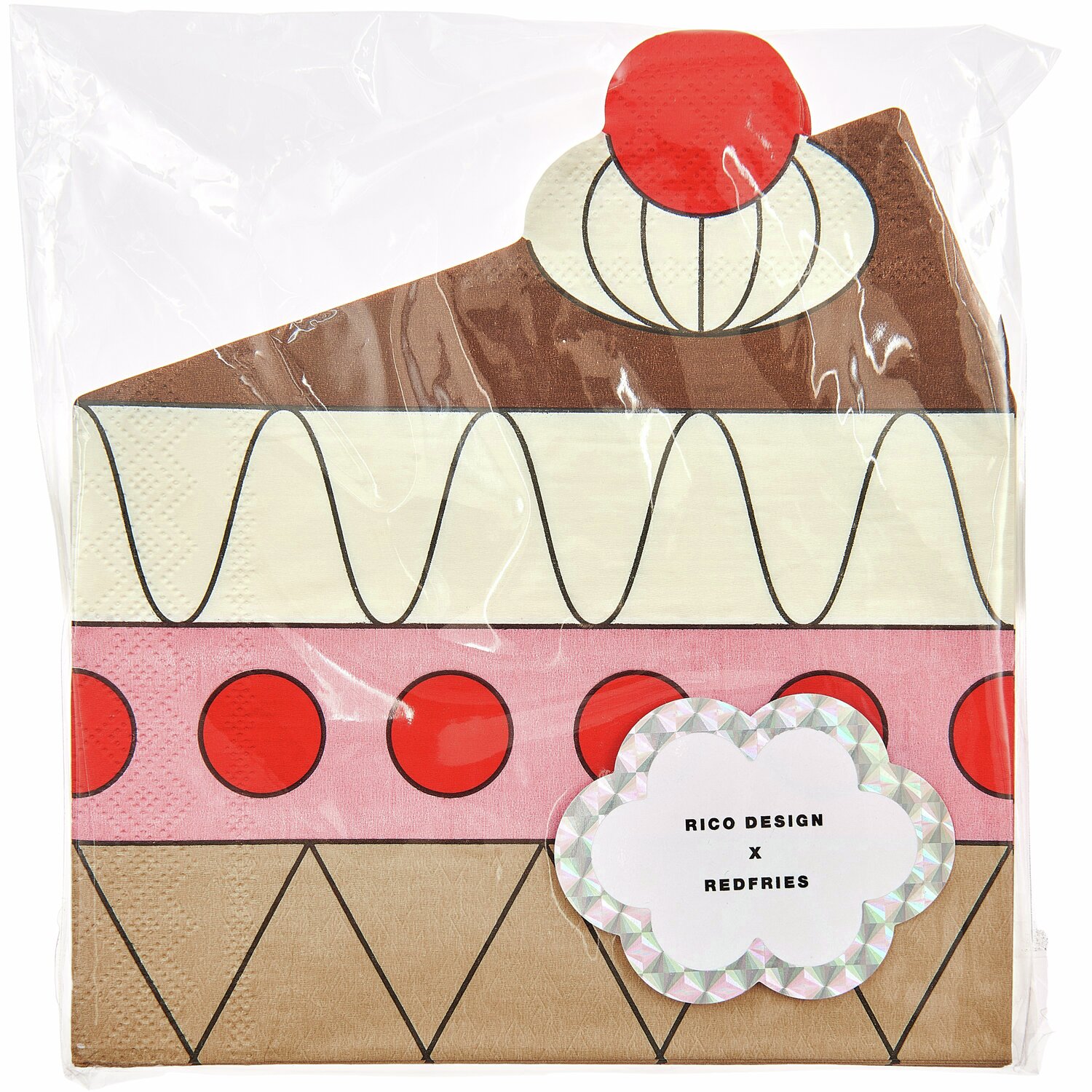 Rico Design x Redfries Servietten Tortenstück 20 Stück 29x32cm von Rico Design