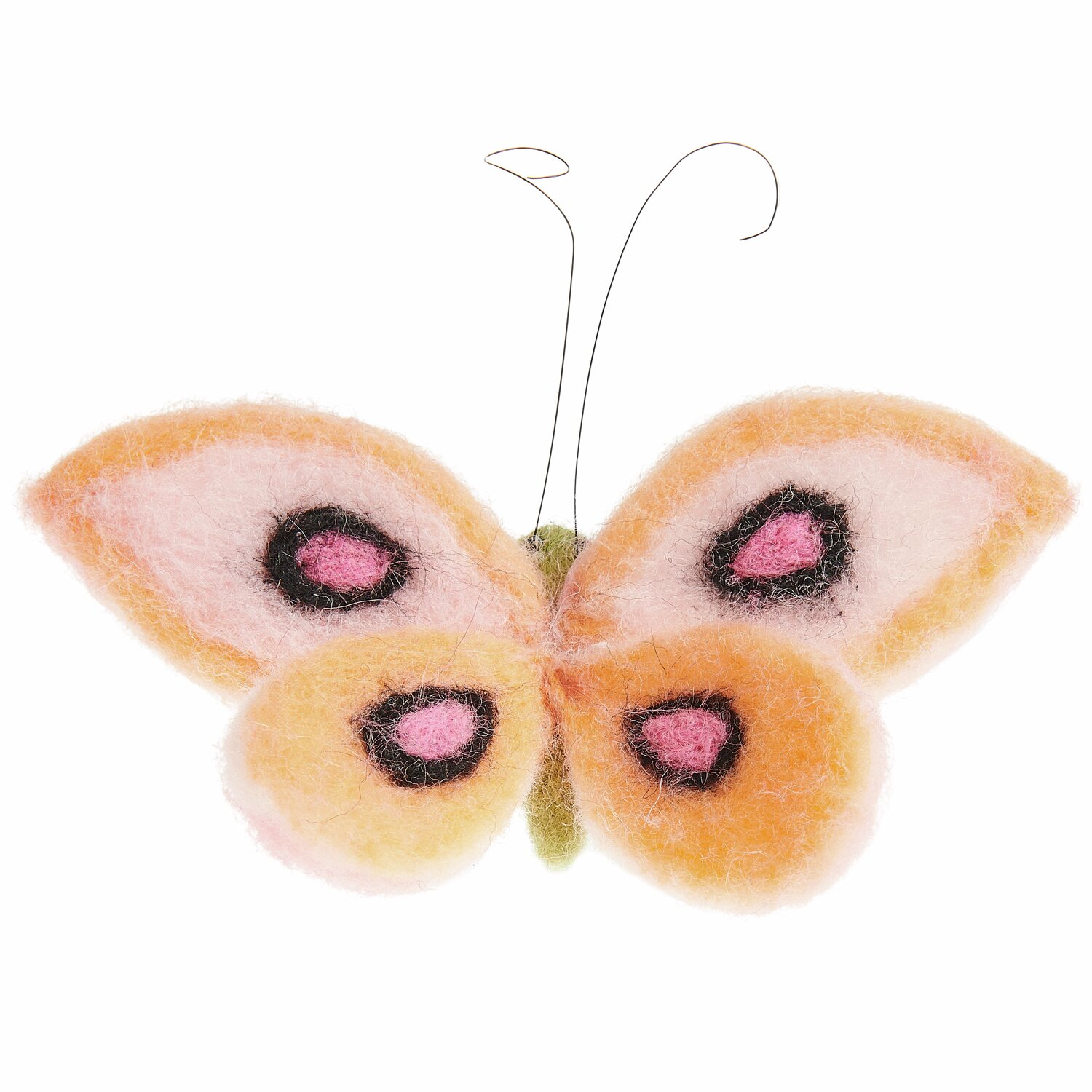 Aufhänger Filz-Schmetterling 10x10,5x7cm Farbe Grün von Rico Design