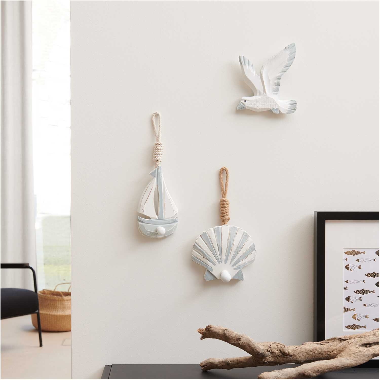 Wandhänger Möwe grau-weiß 15x13cm Wandhänger Möwe grau-weiß 15x13cm