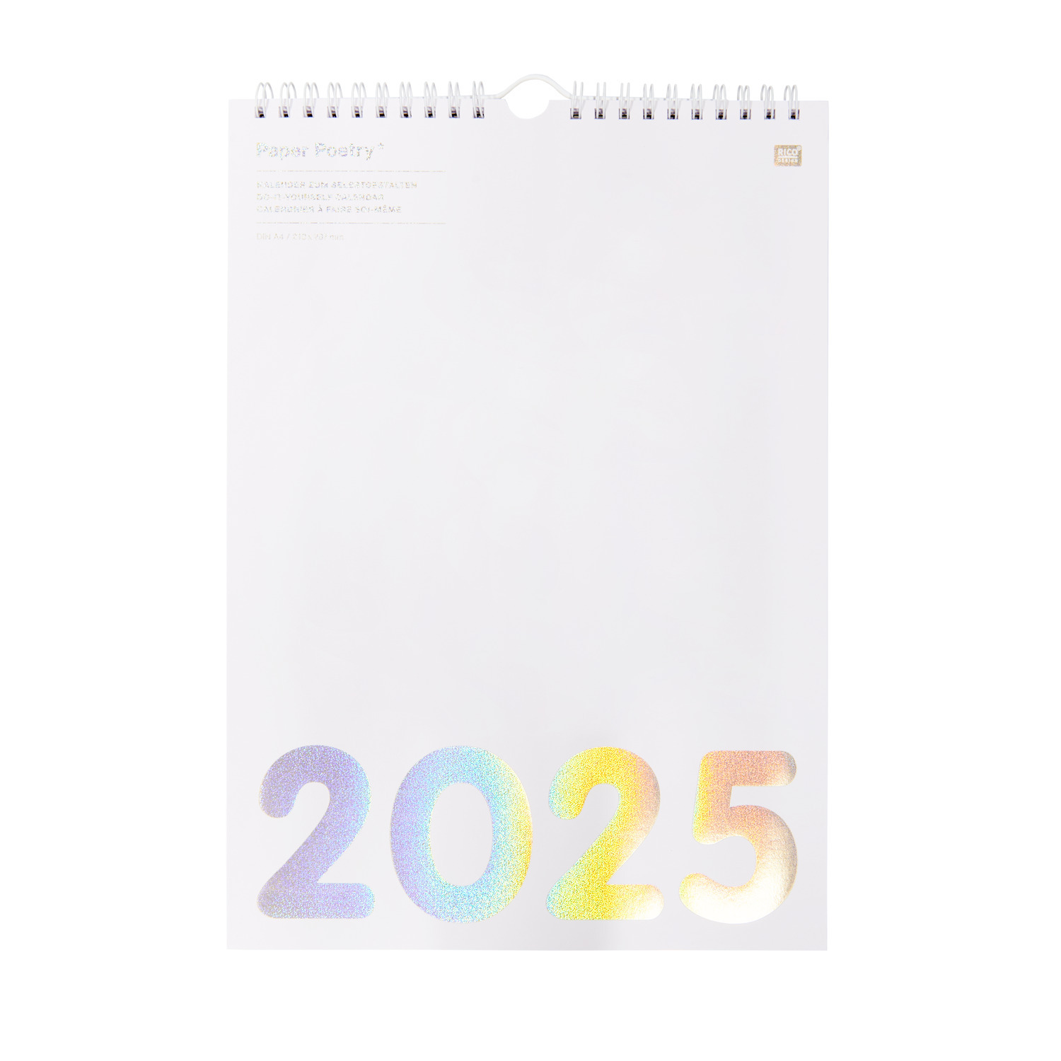 Paper Poetry Kalender 2025 DIN A4 weiß von Rico Design
