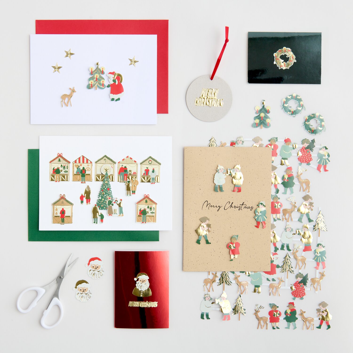 Paper Poetry Glanzbilder Santa 1 Blatt von Rico Design