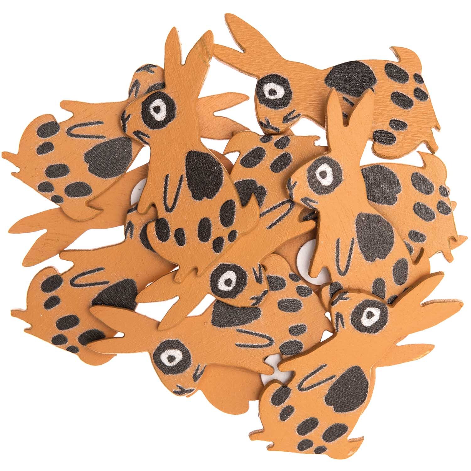 Holzsticker Hase gemustert 12 Stück Holzsticker Hase gemustert 12 Stück