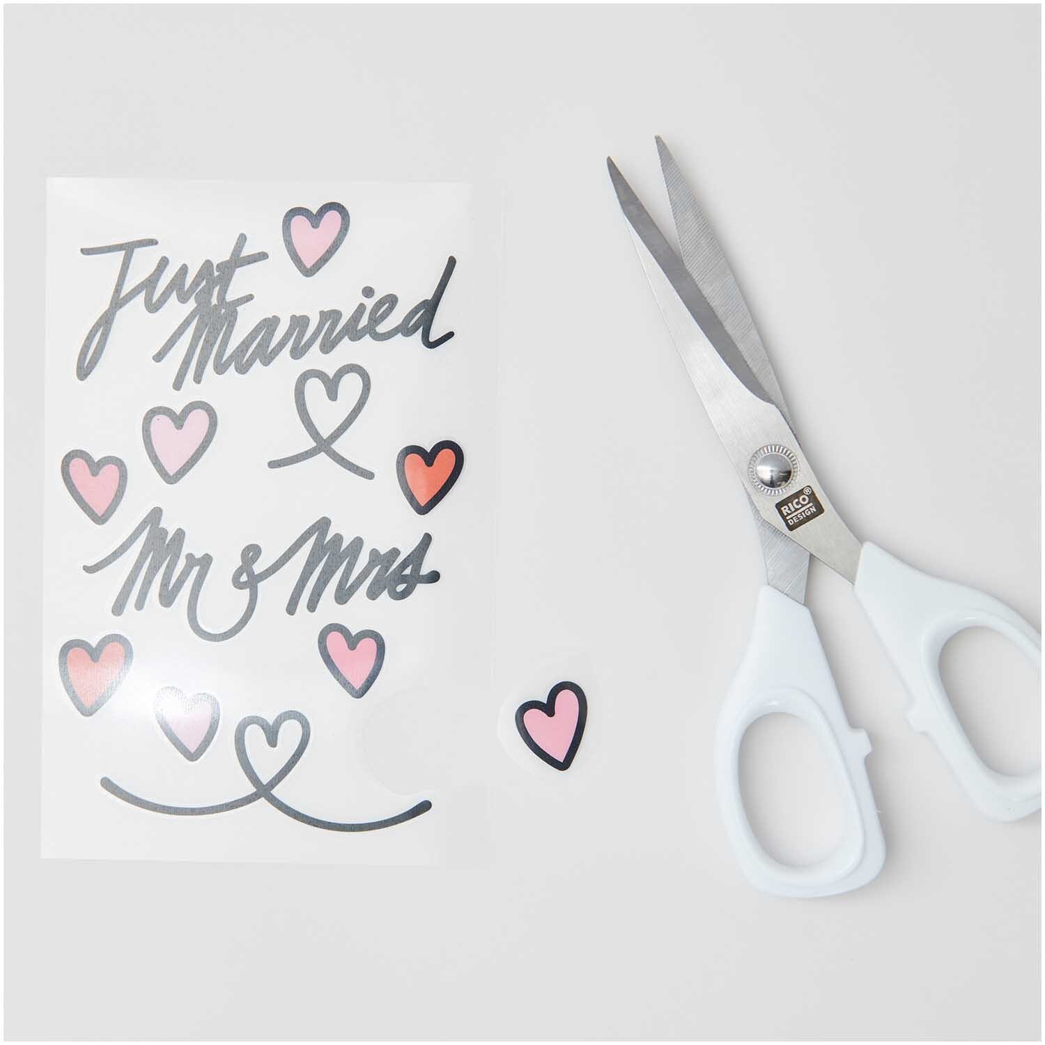 Transfermotiv Just Married 10 Stück Transfermotiv Just Married 10 Stück
