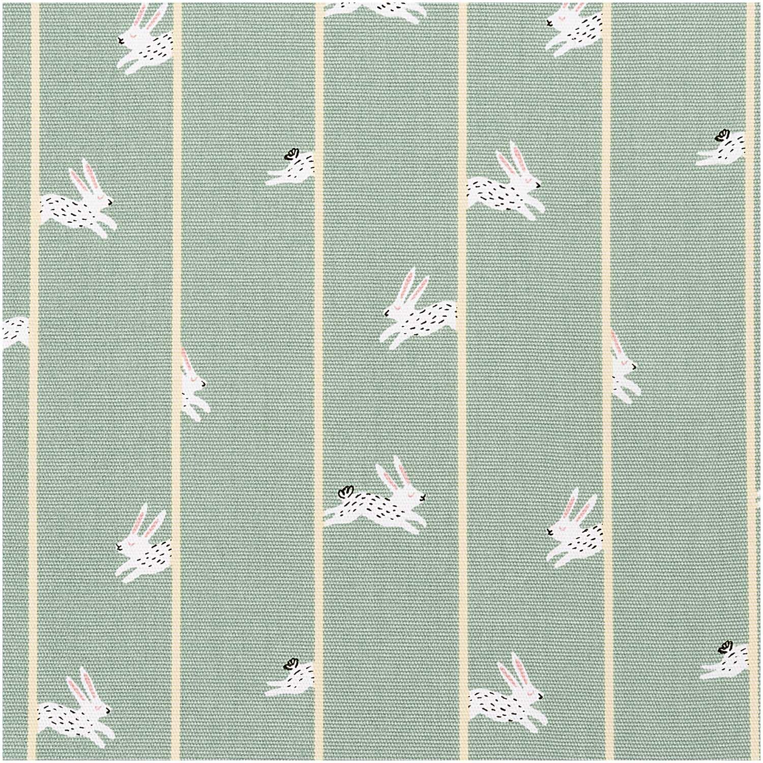 Druckstoff Canvas Bunny Hop mint 140cm Druckstoff Canvas Bunny Hop mint 140cm