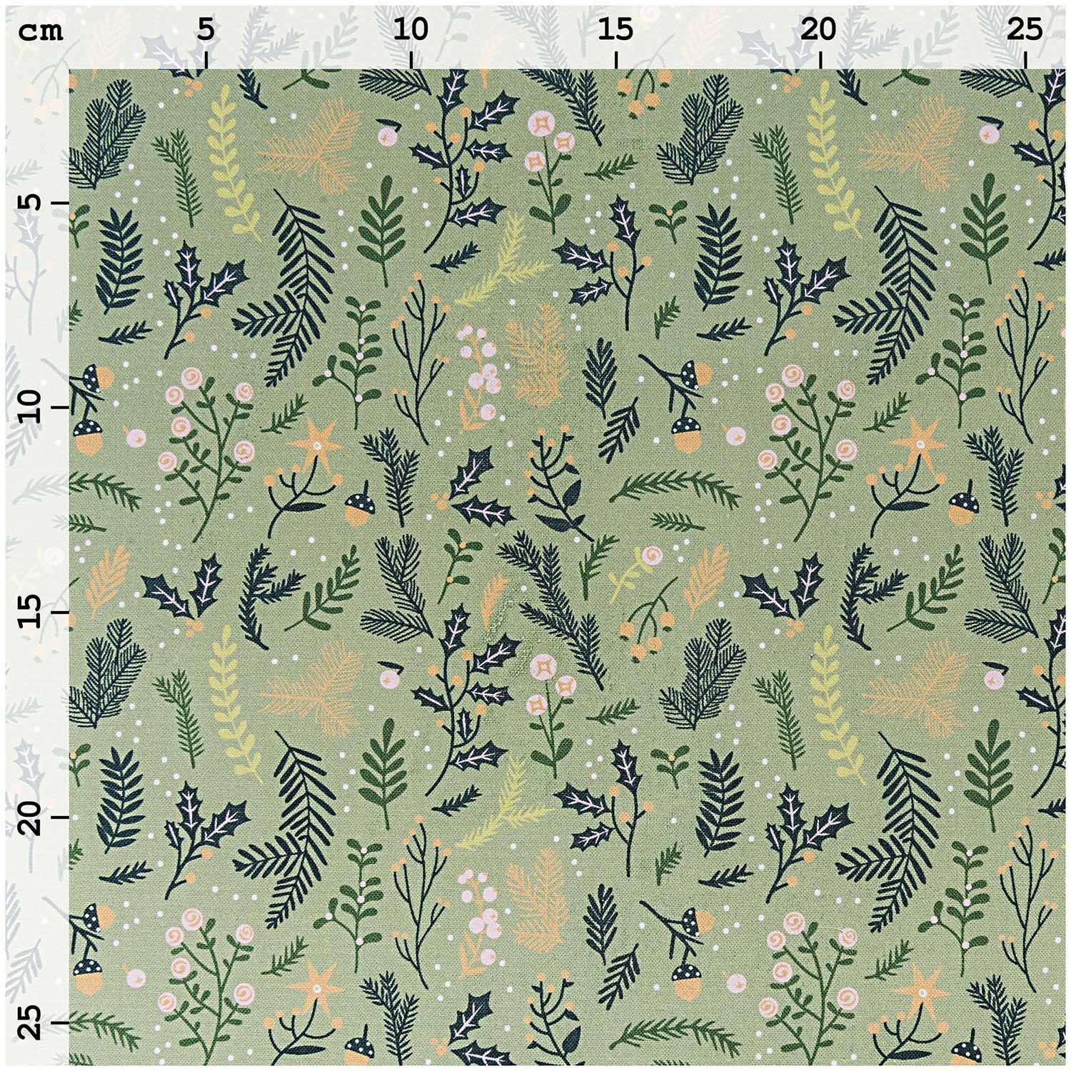 Stoff grün Zweige mit gold 140cm Stoff grün Zweige mit gold 140cm