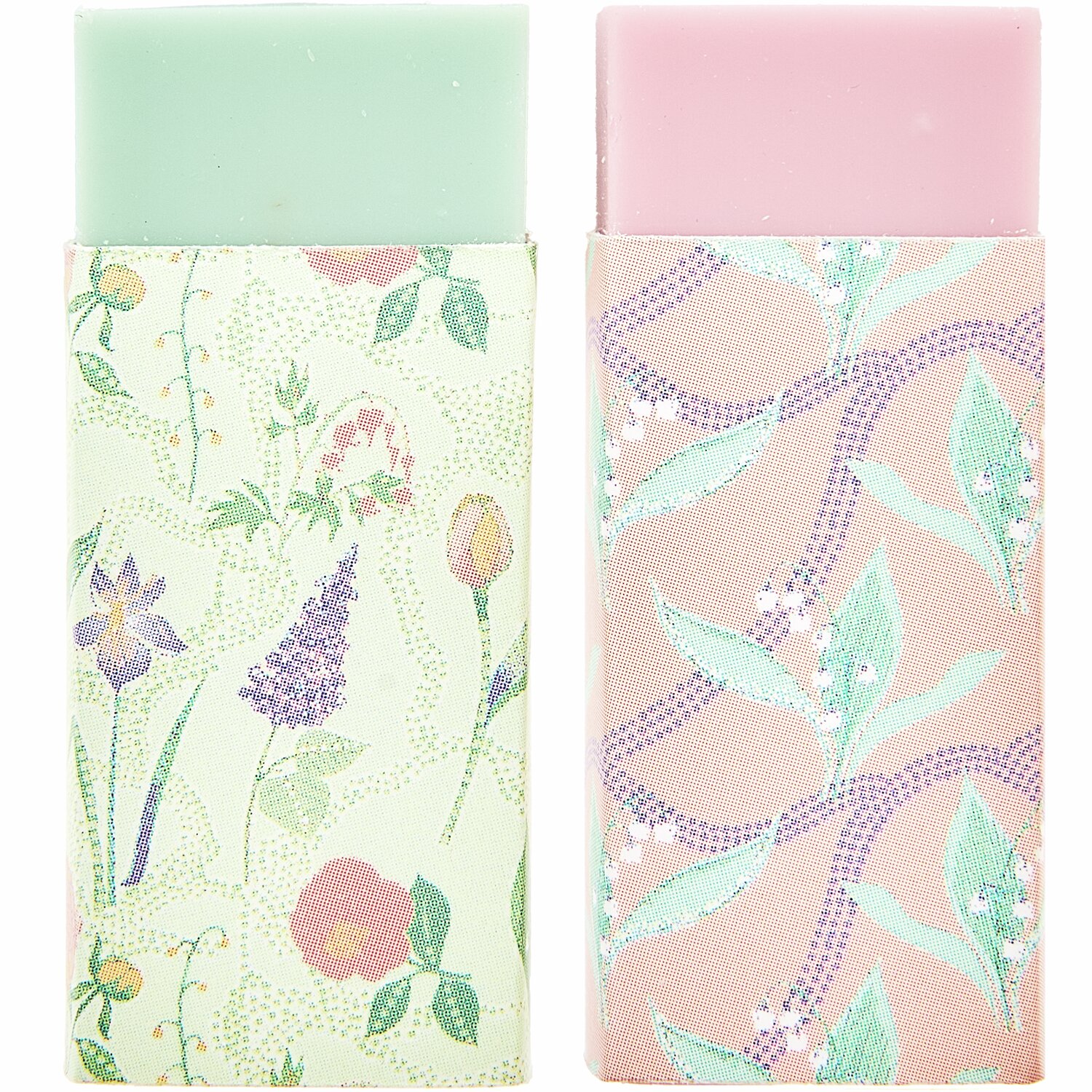 Paper Poetry Radiergummi Set Hellgrün/Rot 2 Stück 10x18x45mm von Rico Design