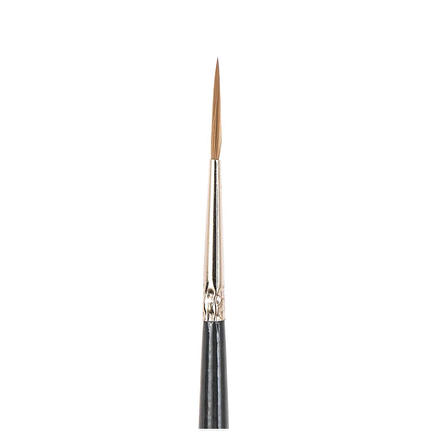 Pinsel Art School Aquarell Synthetic Linie Gr.2 mit feiner Spitze, schwarzer Griff, ideal für präzises Malen.