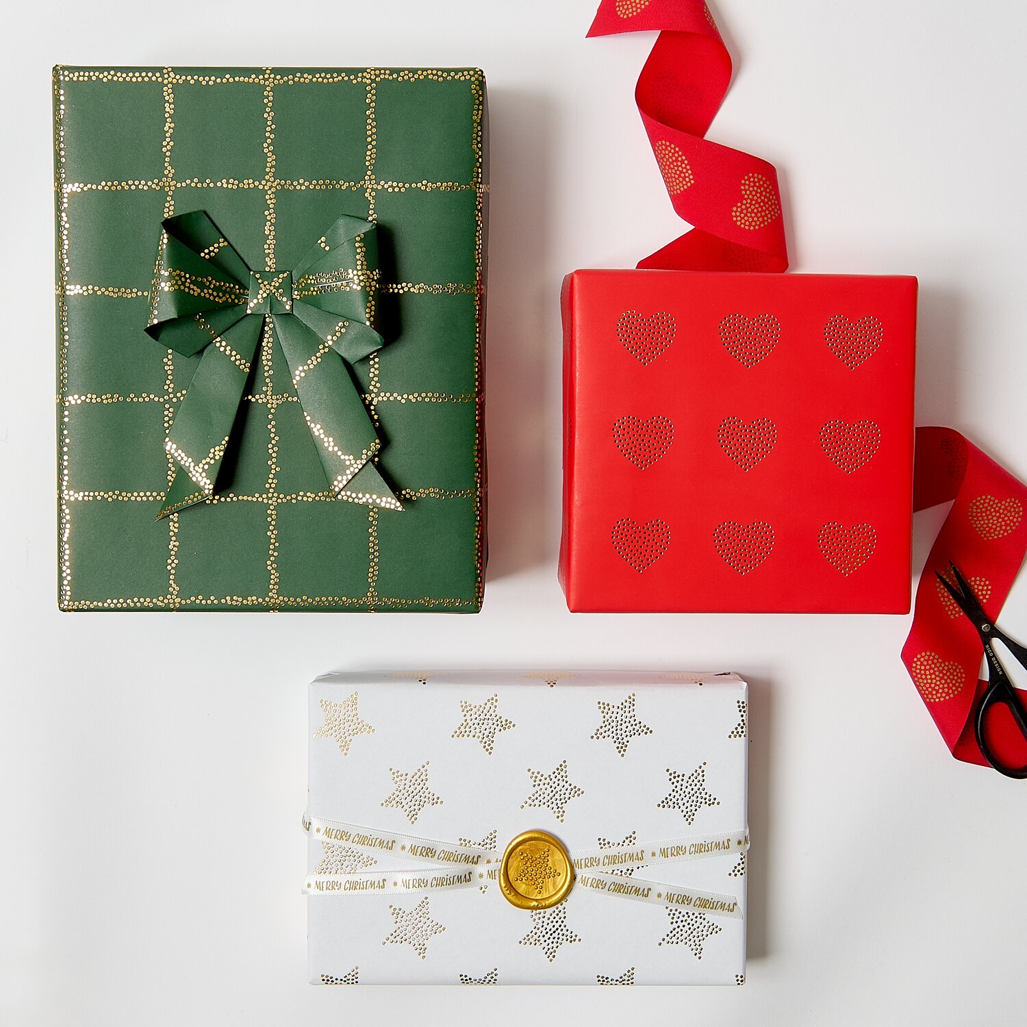 Paper Poetry Geschenkpapier Advent Raster gepunktet Grün 0,7x2m von Rico Design