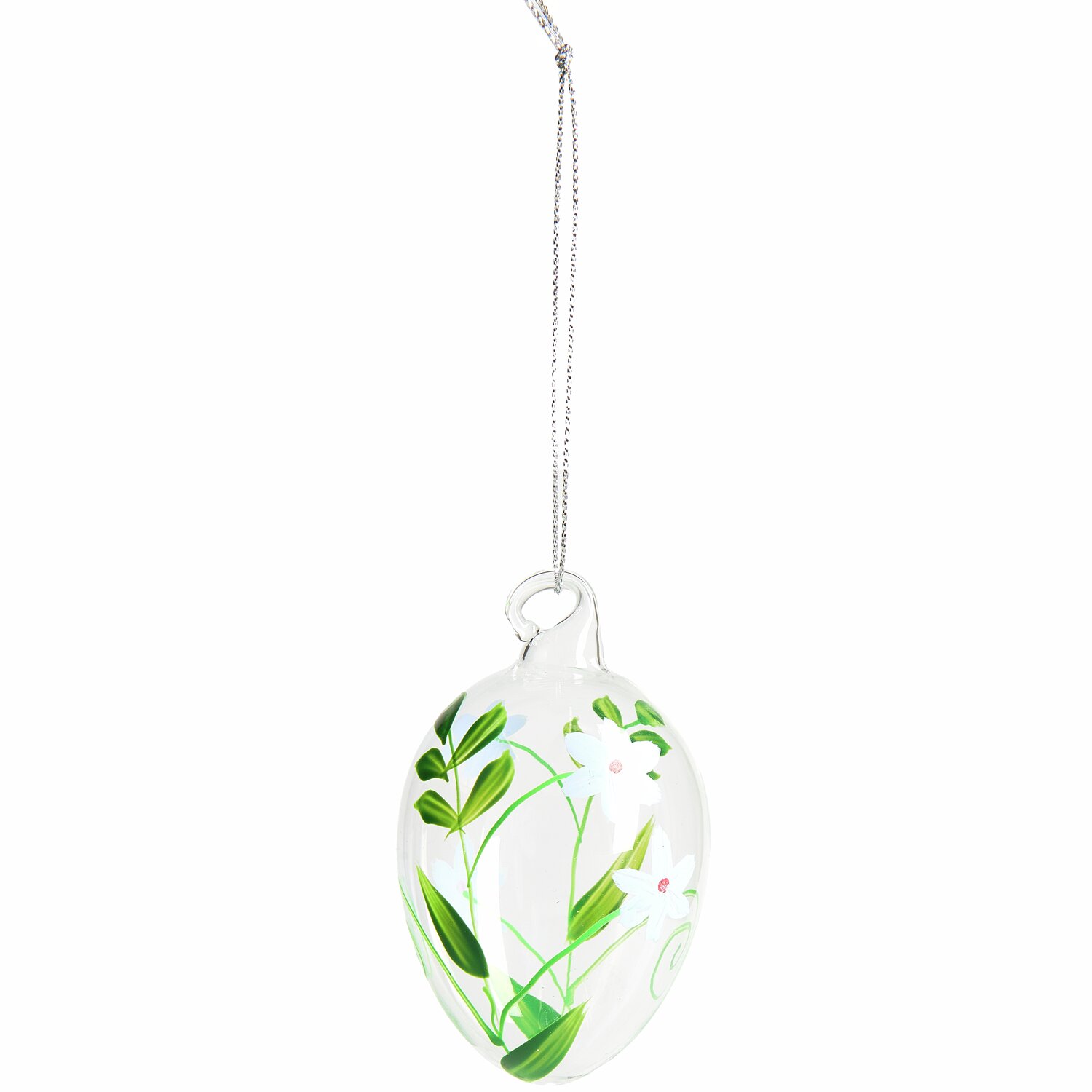Glas Eier Blumenwiese handbemalt 4 Stück 8xØ4,5cm von Rico Design