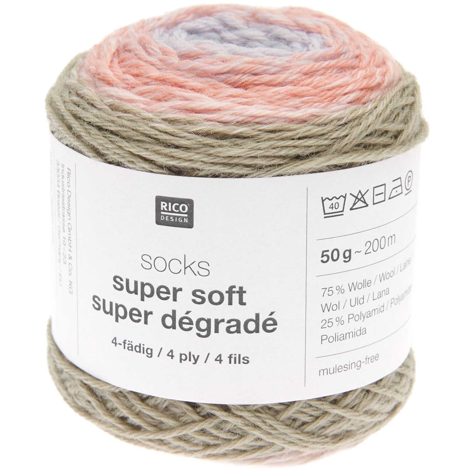 Socks Super Soft Super Dégradé 4-fädig Socks Super Soft Super Dégradé 4-fädig