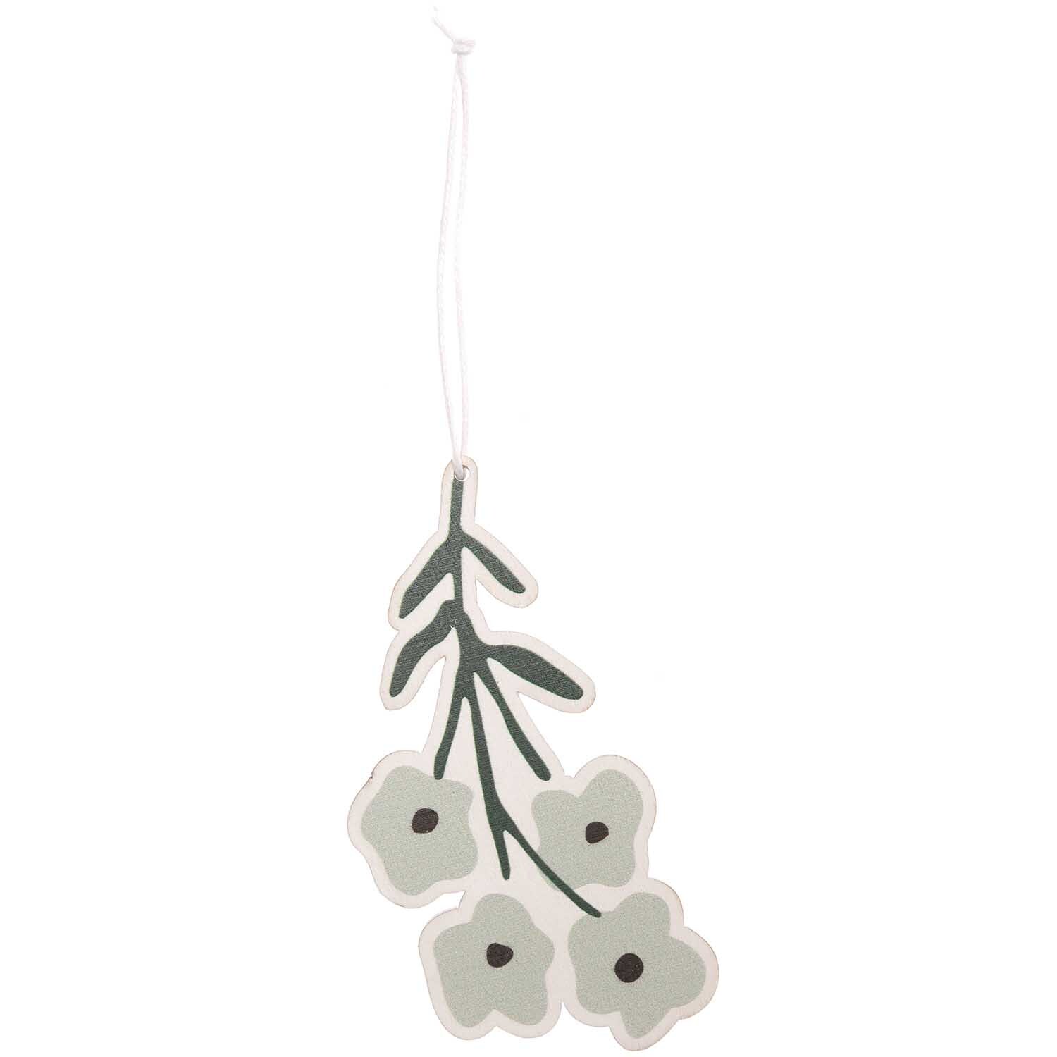Holzhänger Blume mint 1 Stück