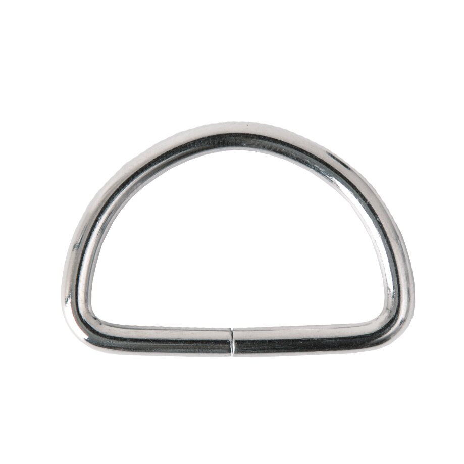 D-Ringe 25mm 4 Stück, Rico Design, stabiler Metallring in glänzendem Farbton, ideal als Taschenverschluss und Zubehör für Gurte, Riemen und Nähprojekte