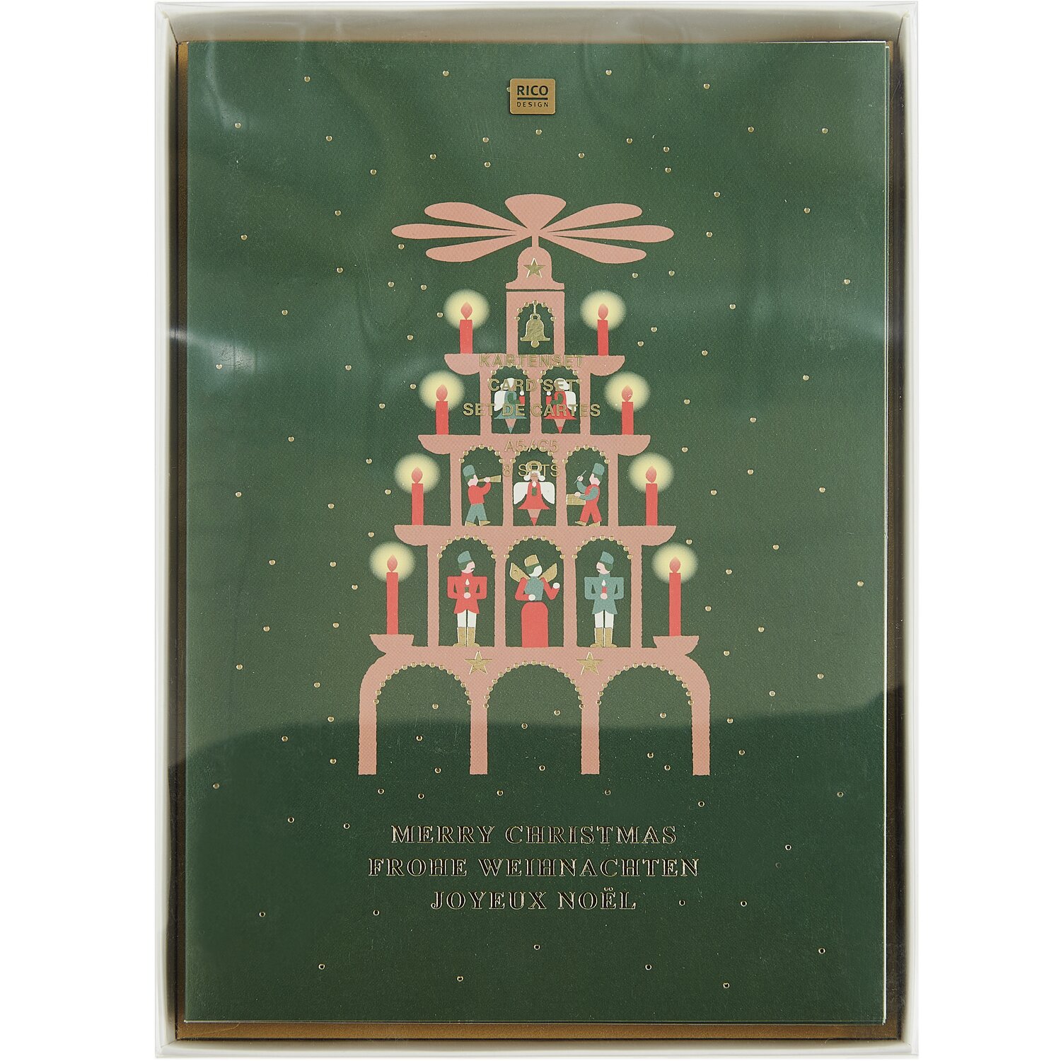 Kartenset Weihnachtspyramide  A5 von Rico Design