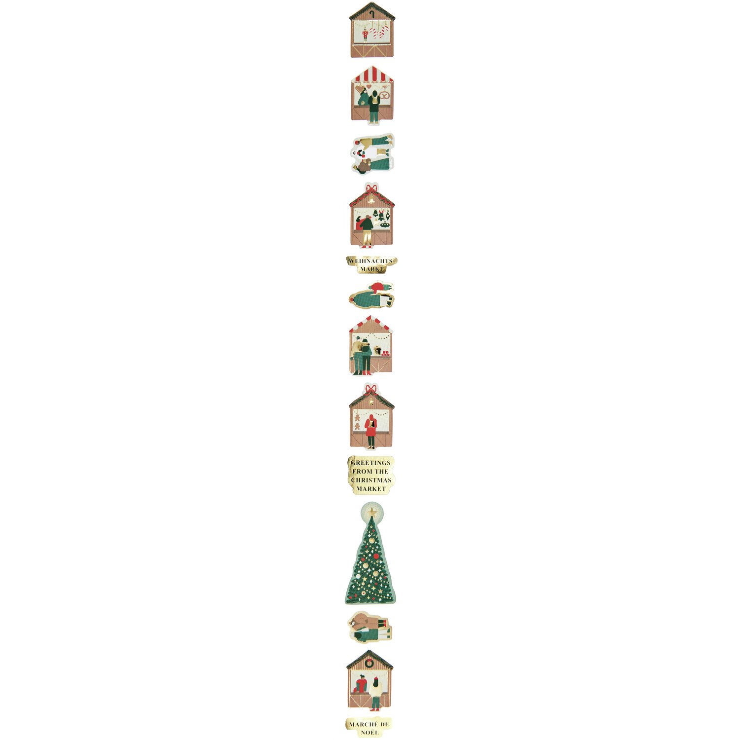 Paper Poetry Mini-Sticker Weihnachtsmarkt auf der Rolle 120-teilig von Rico Design