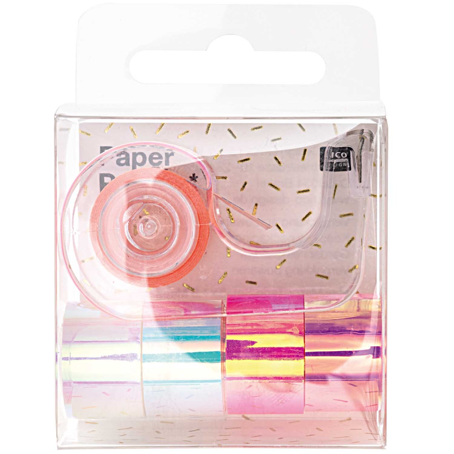 Paper Poetry Mini-Mirror Rainbow Tape Set weiß-pink 12mm 1,8m
